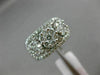 ESTATE WIDE 1.36CT DIAMOND 18KT WHITE GOLD FLOWER PAST PRESENT FUTURE LOVE RING