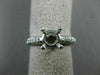 ESTATE .35CT DIAMOND PLATINUM 3D CLASSIC ROUND SEMI MOUNT ENGAGEMENT RING #2077