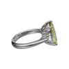 LARGE 8.23CT DIAMOND & AAA YELLOW SAPPHIRE 18KT WHITE GOLD OVAL & BAGUETTE RING