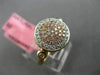 ESTATE WIDE .52CT WHITE & PINK DIAMOND 18KT WHITE & ROSE GOLD 3D ROUND LOVE RING