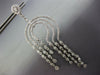 EXTRA LARGE 4.50CT DIAMOND 14K WHITE GOLD HORSE SHOE CHANDELIER HANGING EARRINGS