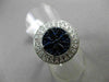 ESTATE LARGE 2.29CT DIAMOND & SAPPHIRE 18KT WHITE GOLD 3D FILIGREE CIRCULAR RING