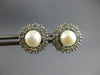 .50CT DIAMOND & AAA SOUTH SEA PEARL 14KT WHITE GOLD CLASSIC FLOWER STUD EARRINGS