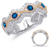 WIDE .92CT DIAMOND & AAA SAPPHIRE 14KT WHITE ROSE GOLD INFINITY ANNIVERSARY RING