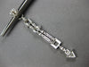 ESTATE LARGE .45CT DIAMOND 14KT WHITE GOLD 3D MULTI SHAPE ARROW HANGING EARRINGS