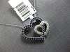 .60CT DIAMOND & AAA SAPPHIRE 14KT WHITE GOLD DOUBLE HEART LOVE FLOATING PENDANT