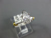 .93CT DIAMOND PLATINUM & 18K GOLD 3D PEAR SHAPE & BAGUETTE ENGAGEMENT RING #1894