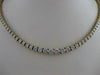 ESTATE 11.0CTW DIAMOND 18KT YELLOW GOLD GRADUATED TENNIS NECKLACE F/G VVS #20994