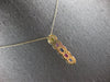 2.2CT DIAMOND & AAA MULTI GEM 14KT ROSE GOLD OVAL & ROUND 5 STONE PENDANT #28058
