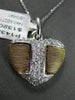 ESTATE LARGE .62CT DIAMOND 14K WHITE & YELLOW GOLD MULTI ROPE HEART LOVE PENDANT