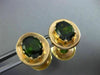 ANTIQUE LARGE 8.0CT AAA GREEN TOURMALINE 14KT ROSE GOLD 3D OVAL MENS CUFFLINKS