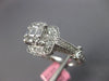 LARGE 1.16CT DIAMOND 18K WHITE GOLD 3D ROUND & BAGUETTE FILIGREE ENGAGEMENT RING
