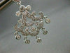 ANTIQUE 2.58CT DIAMOND 14KT WHITE GOLD HANGING FILIGREE CHANDELIER EARING #559