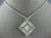 LARGE 1.75CT DIAMOND 14KT WHITE GOLD PRINCESS TWO IN ONE NECKLACE PENDANT #1584