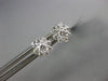 ESTATE .43CT DIAMOND 18KT WHITE GOLD 3D CLASSIC FLOWER STUD EARRINGS