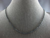 ESTATE LONG 12.25CT BLACK DIAMOND 14KT WHITE GOLD 3D ETERNITY LOVE NECKLACE