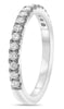ESTATE .35CT DIAMOND 14K WHITE GOLD ROUND SEMI ETERNITY WEDDING ANNIVERSARY RING