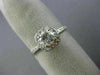 ESTATE .81CT DIAMOND 14K WHITE GOLD 3D SQUARE HALO SEMI ETERNITY ENGAGEMENT RING