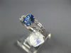 ESTATE 1.81CT DIAMOND & AAA SAPPHIRE 18KT WHITE GOLD 3D OVAL ENGAGEMENT RING