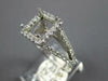LARGE 1.02CT DIAMOND 14KT WHITE GOLD 3D SQUARE HALO SEMI MOUNT ENGAGEMENT RING