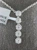 ESTATE 0.48CT DIAMOND 18KT WHITE GOLD MULTI FLOWER JOURNEY LOVE FLOATING PENDANT