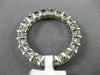 ESTATE 3.10CT ROUND DIAMOND 14K WHITE GOLD 3D SHARED PRONG ETERNITY RING #21839
