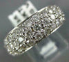 ESTATE WIDE 3.50CT DIAMOND 14KT WHITE GOLD PAVE ETERNITY ANNIVERSARY RING #1351