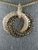 ESTATE 1.44CT WHITE & CHOCOLATE FANCY DIAMOND 18KT ROSE GOLD TRINITY FUN PENDANT