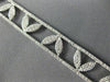ESTATE WIDE 1.60CT ROUND DIAMOND 14KT WHITE GOLD 3D MULTI LEAF TENNIS BRACELET