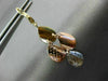 ESTATE .66CT DIAMOND 14K TRI COLOR GOLD 3D TEAR DROP LEVER BACK HANGING EARRINGS