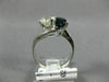ANTIQUE 2.10CT DIAMOND & AAA SAPPHIRE 14KT WHITE GOLD TWO STONE ANNIVERSARY RING