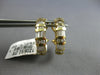 1.0CT DIAMOND 14KT YELLOW GOLD ROUND & BAGUETTE CHANNEL CLIP ON HANGING EARRINGS