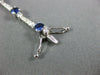 ESTATE 4.08CT DIAMOND & AAA SAPPHIRE 18KT WHITE GOLD ROUND 3mm TENNIS BRACELET