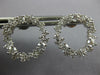 ESTATE 1.39CT DIAMOND 18KT WHITE GOLD 3D CLUSTER OPEN CIRCULAR FUN STUD EARRINGS