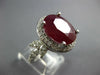 LARGE 12.15CT DIAMOND & AAA RUBY 14K WHITE GOLD OVAL ROUND & MARQUISE RING 26886