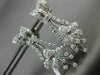 ESTATE LARGE 2.62CT DIAMOND 14KT WHITE GOLD 3D FLOWER BUTTERFLY HANGING EARRINGS