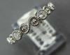 .44CT DIAMOND 14KT WHITE GOLD ROUND FILIGREE SIZEABLE ETERNITY ANNIVERSARY RING
