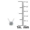 .25CT DIAMOND 14K WHITE GOLD 3D CLASSIC ROUND SOLITAIRE 4 PRONG FLOATING PENDANT