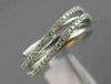 ESTATE .47CT DIAMOND 18KT WHITE GOLD 3D OPEN MULTI ROW CRISS CROSS LOVE RING