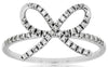 ESTATE .21CT DIAMOND 14KT WHITE GOLD 3D CLASSIC FUN BOW RING