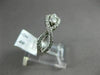 ESTATE .54CT DIAMOND 14KT WHITE GOLD 3D TWO STONE CRISS CROSS INFINITY LOVE RING