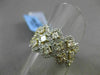 ESTATE WIDE 2.50CT WHITE & FANCY YELLOW DIAMOND 18K WHITE GOLD INTERTWINING RING