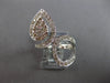 LARGE .83CT DIAMOND 14KT WHITE GOLD ROUND CLUSTER INVISIBLE HEART SHAPE FUN RING