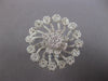 ESTATE EXTRA LARGE 3.29CT DIAMOND 18KT WHITE GOLD 3D MULTI FLOWER COCKTAIL RING