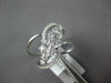 LARGE 1.04CT DIAMOND 18KT WHITE GOLD 3D CLUSTER CRISS CROSS LOVE KNOT FUN RING
