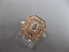 LARGE 1.6CT DIMAOND 14KT WHITE & ROSE GOLD ROUND & BAGUETTE HALO ENGAGEMENT RING