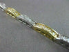 ESTATE 1.38CT DIAMOND 14KT WHITE & YELLOW GOLD 3D FILIGREE TENNIS BRACELET #9442