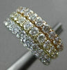 ESTATE LARGE 3.90CT DIAMOND 14K WHITE YELLOW & ROSE GOLD ETERNITY STACKABLE RING