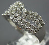 1.20CT DIAMOND 18KT WHITE GOLD MULTI ROW CRISS CROSS INFINITY ANNIVERSARY RING