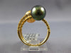 LARGE .60CT DIAMOND & AAA TAHITIAN & GOLDEN SOUTH SEA PEARL 18K YELLOW GOLD RING